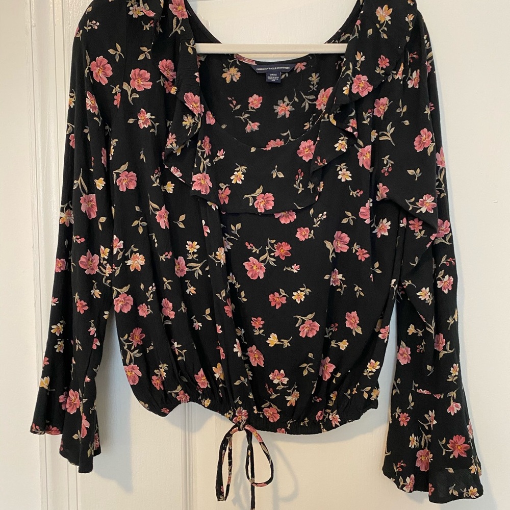 American Eagle blouse with tie.